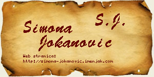 Simona Jokanović vizit kartica